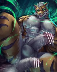 Rule 34 | 2boys, abs, aftersex, animal ears, bar censor, bara, beige fur, blue eyes, censored, cum, cum on body, cum on male, cum on pectorals, erection, facial, foreskin, furry, furry male, furry with furry, gyee, huge penis, large pectorals, lin hu (nekojishi), looking at viewer, male focus, multiple boys, muscular, muscular male, navel, nekojishi, nurinaki, orange fur, paid reward available, pectorals, penis, paid reward available, short hair, solo focus, stomach, thick thighs, thighs, tiger boy, tiger ears, tongue, tongue out, underwear, underwear only, veins, veiny penis, yaoi