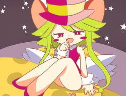 Rule 34 | 1girl, animal ears, blush stickers, breasts, green hair, hat, highres, leotard, mad rat dead, mouse (animal), mouse ears, mouse girl, mouse tail, nippon ichi, rat god, red eyes, tail, tie clip, top hat, wings, wrist cuffs