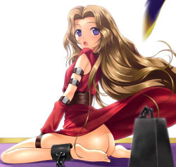 Rule 34 | 00s, 1girl, 40010prototype, :o, ass, bad anatomy, bad feet, barefoot, blue eyes, blush, bottomless, bound ankles, brown hair, clothes lift, code geass, cuffs, dress, dress lift, feet, long hair, no bra, no panties, nunnally vi britannia, open mouth, poorly drawn, shackled, shackles, sitting, solo, spoilers, thigh strap, wariza, wind, wind lift