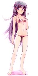Rule 34 | 1girl, bikini, black hair, gojuu hachishiki, hara takehito, highres, long hair, lowleg, lowleg bikini, original, purple eyes, solo, swimsuit