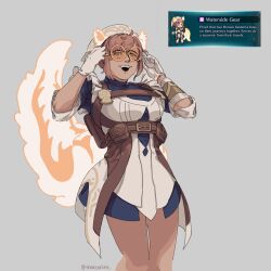 Rule 34 | 1girl, animal ears, apron, cowlick, fire emblem, fire emblem heroes, frilled apron, frills, glasses, gloves, glowing ears, glowing tail, highres, leather belt, maid headdress, marennine, nintendo, ratatoskr (fire emblem), squirrel ears, squirrel girl, squirrel tail, tail, white gloves