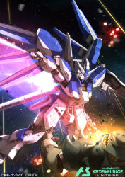 Rule 34 | battle, beam saber, char&#039;s counterattack, char&#039;s counterattack - beltorchika&#039;s children, commentary, commentary request, energy sword, explosion, geara doga, gundam, gundam arsenal base, hi-nu gundam, holding, holding sword, holding weapon, mecha, mobile suit, no humans, official art, robot, science fiction, serike w, shield, space, star (sky), sword, v-fin, weapon