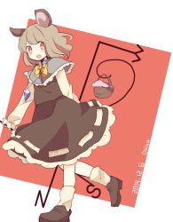 Rule 34 | 1girl, animal ears, artist name, bad id, bad twitter id, capelet, daizu (melon-lemon), dated, grey hair, jewelry, mouse (animal), mouse ears, mouse tail, nazrin, open mouth, pendant, red eyes, short hair, smile, solo, tail, touhou