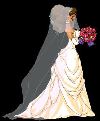 Rule 34 | dark skin, dress, closed eyes, flower, mary (pop&#039;n music), pop&#039;n music, veil, wedding dress