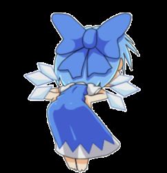 Rule 34 | animated, animated gif, ass, ass shake, blue eyes, blue hair, cirno, daniel renard, looking at viewer, looking back, lowres, source request, tagme, touhou