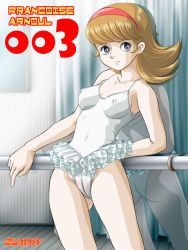 Rule 34 | 1960s (style), 1970s (style), 1girl, ass, bad id, bad pixiv id, ballerina, barre, blonde hair, blue eyes, breasts, cameltoe, character name, covered erect nipples, cyborg, cyborg 009, francoise arnoul, frills, hairband, headband, long hair, looking at viewer, mirror, no bra, oldschool, reflection, retro artstyle, short hair, small breasts, solo, tutu, zummy