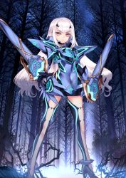 Rule 34 | armor, boots, melusine (fate), fate/grand order, fate (series), forest, high heel boots, high heels, long hair, nature, official art, sword, tagme, thighs, weapon, white hair