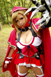 Rule 34 | 1girl, asian, blonde hair, blue eyes, breasts, brooch, chouzuki maryou, cleavage, cosplay, highres, hip focus, jewelry, large breasts, photo (medium), plump, queen&#039;s blade, queen&#039;s blade grimoire, solo, thick thighs, thighs, wide hips, zara (queen&#039;s blade), zara (queen&#039;s blade) (cosplay)