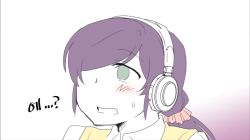 Rule 34 | 10s, 1girl, blush, embarrassed, female focus, gradient background, korean text, left-to-right manga, long hair, love live!, love live! school idol project, o o, open mouth, purple background, purple hair, school uniform, solo, sosa, tojo nozomi, translation request, white background
