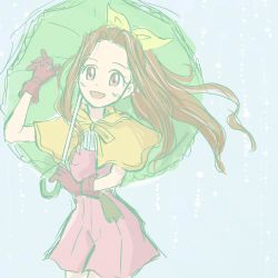 Rule 34 | 1girl, bow, digimon, gloves, highres, long hair, smile, tachikawa mimi, umbrella