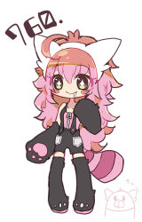Rule 34 | + +, 1girl, :&gt;, ahoge, animal ears, animal hands, bewear, black footwear, black gloves, black overalls, blush, blush stickers, boots, breasts, brown hair, closed mouth, collarbone, creatures (company), drooling, elbow gloves, fake animal ears, female focus, full body, game freak, gen 7 pokemon, gloves, green eyes, hairband, hand up, happy, japanese text, long hair, messy hair, multicolored hair, nintendo, overalls, paw gloves, pawpads, personification, pigeon-toed, pink hair, pink shirt, pocket, pokedex number, pokemon, pokemon (creature), saliva, shira (sirairo116), shirt, sidelocks, simple background, sleeveless, sleeveless shirt, small breasts, smile, solo focus, standing, striped tail, tail, thigh boots, translation request, two-tone hair, very long hair, white background, white hairband, zipper, zipper pull tab