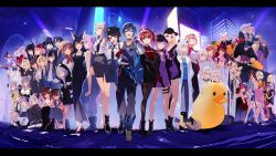 6+girls ahoge airani_iofifteen akai_haato aki_rosenthal amane_kanata animal_ears anya_melfissa aya02ka azki_(hololive) baseball_cap black_dress black_pantyhose blue_dress building burger carrot cat cecilia_immergreen chef_hat city claw_pose cowboy_hat dress everyone eyewear_on_head food fuwawa_abyssgard gigi_murin gun hakos_baelz hakui_koyori handgun hat heterochromia highres himemori_luna hiodoshi_ao holding holding_gun holding_weapon hololive hololive_dev_is hololive_english hololive_grand_theft_auto hololive_indonesia hood hoodie hoshimachi_suisei houshou_marine ichijou_ririka inugami_korone irys_(hololive) juufuutei_raden kazama_iroha koseki_bijou kureiji_ollie la+_darknesss lab_coat letterboxed long_hair midriff mococo_abyssgard moona_hoshinova mori_calliope multiple_girls nakiri_ayame nanashi_mumei natsuiro_matsuri necktie nekomata_okayu nerissa_ravencroft night ninomae_ina&#039;nis omaru_polka one_eye_closed ookami_mio oozora_subaru otonose_kanade ouro_kronii pants pantyhose pavolia_reine pencil_skirt pink_dress pointy_ears police police_hat police_uniform ponytail raora_panthera red_dress roboco-san rubber_duck sakura_miko shirakami_fubuki shirogane_noel shirt shishiro_botan sitting skirt smile squatting stuffed_animal stuffed_toy sunglasses takane_lui teddy_bear todoroki_hajime tokino_sora tokoyami_towa tray tsunomaki_watame usada_pekora vestia_zeta virtual_youtuber watson_amelia weapon white_shirt yukihana_lamy