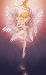 Rule 34 | 1girl, absurdres, aesice, angel, angel wings, highres, nude, original, wings