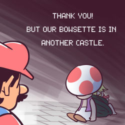 Rule 34 | 1girl, 1koma, 2boys, absurdres, black dress, bound, bowsette, comic, commentary, creature, dress, english text, facial hair, gimme2000, hat, highres, mario, mario (series), meitantei conan, multiple boys, mustache, new super mario bros. u deluxe, nintendo, parody, pointy ears, red hat, sitting, source quote parody, tied up, toad (mario)