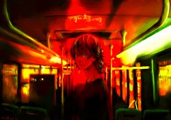 Rule 34 | 10s, 1boy, barnaby brooks jr., bus, bus interior, cacaococoa, highres, male focus, motor vehicle, muted color, oonyuudou, solo, tears, tiger &amp; bunny, vehicle