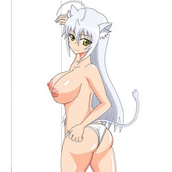 Rule 34 | 10s, animal ears, artist request, ass, blush, breasts, cat ears, cat tail, dog days, fang, highres, large breasts, leonmitchelli galette des rois, lion tail, liongirl, nipples, panties, pixiv sample, resized, smile, tail, underwear