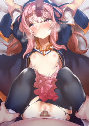 Rule 34 | 1girl, 2boys, arm grab, breasts, censored, cum, cum in mouth, cum in pussy, cum on hair, dress, facial, group sex, hairband, highres, leg grab, long hair, lorena (shadowverse), mmf threesome, mosaic censoring, multiple boys, nipples, nukkoru, open clothes, pantyhose, penis, pink hair, pussy, rape, restrained, sex, shadowverse, small breasts, tears, threesome, torn clothes, vaginal