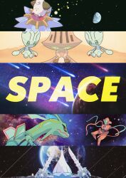 Rule 34 | :o, alternate color, beheeyem, black sclera, celesteela, cleffa, closed mouth, colored sclera, creatures (company), deoxys, deoxys (normal), dragon, earth (planet), eastern dragon, elgyem, evolutionary line, eye contact, fang, fang out, game freak, gem, gen 1 pokemon, gen 2 pokemon, gen 3 pokemon, gen 5 pokemon, gen 7 pokemon, green eyes, highres, legendary pokemon, looking at another, moon, mythical pokemon, nintendo, no humans, open mouth, planet, pokemon, pokemon (creature), rayquaza, red gemstone, riding, saiku (zvlku), shiny pokemon, shooting star, space, star (sky), starmie, ultra beast, yellow eyes