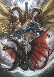 Rule 34 | alien, baby, blue sky, cloud, conjoined, cretaceous king ghidorah, dagahra, desghidorah, dragon, dual persona, g.n.a, giant, giant monster, godzilla (series), grand king ghidorah, hydra, kaijuu, king ghidorah, monster, mothra (series), nilai-kanai, nilai-kanai guardian tower, nilai-kanai temple, pterosaur, rebirth of mothra, rebirth of mothra ii, rebirth of mothra iii, ruins, sea monster, sky, space monster, sun, temple, toho, transformation, tree, water