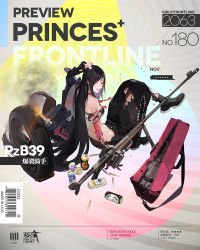 Rule 34 | 1girl, 7.92x94mm patronen, ammunition, anti-materiel rifle, anti-tank cartridge, arm tattoo, bag, bandaid, beer can, black hair, bullet, can, cartridge, character name, copyright name, cover, crossed bandaids, crushed can, damaged, drink can, fake cover, flat tire, full-power cartridge, full body, girls&#039; frontline, gloves, gun, helmet, jacket, long hair, magnum cartridge, military cartridge, nineo, official alternate costume, panzerbuchse 39, pzb39 (girls&#039; frontline), pzb39 (raging rider) (girls&#039; frontline), red eyes, rifle, rifle cartridge, scratching head, sitting, smoke, sniper rifle, soda can, solo, tattoo, tire, torn clothes, unworn headwear, unworn helmet, very long hair, weapon