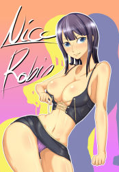 Rule 34 | 1girl, black hair, blue eyes, highres, nico robin, one piece, rasen kyuuri