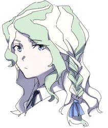Rule 34 | 10s, 1girl, bad id, bad pixiv id, blue eyes, diana cavendish, green hair, henpei saboten, little witch academia, long hair, looking at viewer, lowres, multicolored hair, poker face