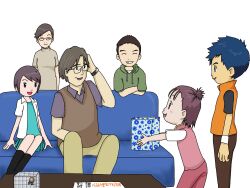 Rule 34 | brother and sister, brothers, digimon, family, father and daughter, father and son, glasses, highres, lee jialing, lee jiang-yu, lee jianliang, lee lianjie, li mayumi, lee shaochung, looking at another, mother and daughter, mother and son, siblings, sisters, smile