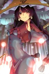 Rule 34 | 1girl, ajirogasa, black hair, blunt bangs, blush, braid, breasts, breasts apart, capelet, closed mouth, commentary request, corrupted twitter file, danmaku, dress, equality taira, eyelashes, full body, grey dress, hat, highres, lips, long earlobes, long hair, long sleeves, open mouth, red button, red capelet, red eyes, red legwear, signature, small breasts, smile, snow on headwear, solo, standing, teeth, touhou, twin braids, yatadera narumi