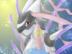 Rule 34 | 1girl, armor, crescemon, digimon, female focus, looking at viewer, rabbit, red eyes, solo