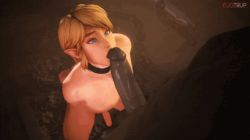 Rule 34 | 10s, 2boys, 3d, androgynous, animated, animated gif, arms behind back, artist name, black choker, blonde hair, blue eyes, choker, dark-skinned male, dark skin, earrings, erection, fellatio, floor, fugtrup, ganondorf, gerudo, indoors, interracial, jewelry, kneeling, large penis, licking, licking penis, link, looping animation, male focus, multiple boys, multiple penises, naughty face, nintendo, nude, oral, penis, pointy ears, size difference, source filmmaker (medium), standing, teasing, the legend of zelda, the legend of zelda: breath of the wild, tongue, tongue out, trap, uncensored, yaoi