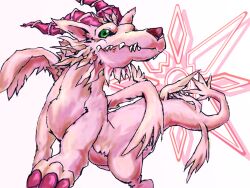 Rule 34 | crests (digimon), digimon, digimon (creature), dragon, holydramon, horns, sharp teeth, solo, teeth