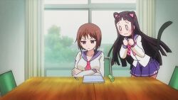 Rule 34 | 2girls, animated, animated gif, anime screenshot, multiple girls, niikura ayane, okusama ga seito kaichou!, screencap, wakana ui