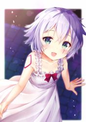 Rule 34 | 1girl, :d, aqua eyes, bare arms, blush, bow, collarbone, commentary request, dress, facial scar, fate/apocrypha, fate/grand order, fate (series), fingernails, flat chest, frilled dress, frills, highres, holding hands, jack the ripper (fate/apocrypha), lens flare, looking at viewer, official alternate costume, open mouth, outdoors, pavement, pov, red bow, rouka (akatyann), scar, scar across eye, scar on cheek, scar on face, short hair, silver hair, sleeveless, sleeveless dress, smile, solo focus, tattoo, white dress