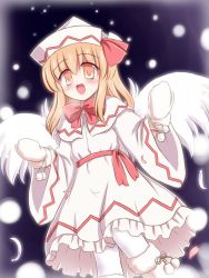 Rule 34 | 1girl, female focus, jpeg artifacts, lily white, open mouth, ry (yagoyago), skirt, skirt set, smile, solo, touhou, wings