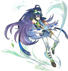 Rule 34 | absurdres, aqua eyes, artist request, black hair, bow (weapon), crossbow, gloves, goggles, goggles on head, green gloves, highres, latale, long hair, pants, solo, weapon, white pants, wind stalker (latale)