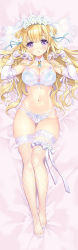 Rule 34 | 1girl, blonde hair, blue eyes, bra, breasts, bridal veil, carnelian, dakimakura (medium), double bun, elbow gloves, fishnets, fletcher (kancolle), frilled bra, frills, gloves, kantai collection, lace, lace-trimmed legwear, lace trim, large breasts, lingerie, long hair, panties, solo, thighhighs, underwear, underwear only, veil, white panties