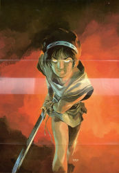 Rule 34 | arion, arion (character), male focus, official art, solo, sword, weapon, yasuhiko yoshikazu