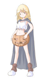 Rule 34 | 1990s (style), akazukin chacha, cape, cosplay, highres, lower body naked, magical princess, pumpkin, standing