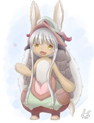 Rule 34 | artist request, brown eyes, rabbit, furry, highres, long hair, made in abyss, nanachi (made in abyss), white hair