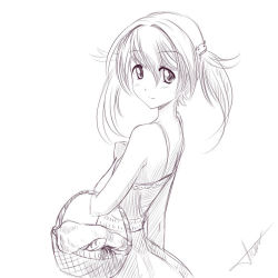 Rule 34 | atomix, basket, bread, food, looking at viewer, tagme, twintails