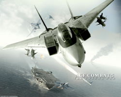 Rule 34 | ace combat, ace combat 5, aerial battle, aircraft carrier, battle, dogfight, f-14, f-4, f-4 phantom ii, flight, military, military vehicle, missile, nimitz class aircraft carrier, official art, ship, wardog squadron, warship, watercraft