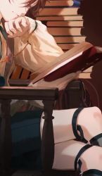 Rule 34 | 1boy, animated, apple, audible music, bare legs, bishounen, book, book stack, closed mouth, commentary, crossed legs, food, fruit, highres, live2d, long hair, looking at object, male focus, original, phonograph, reading, shorts, sitting, solo, sound, staring, video, viv flos