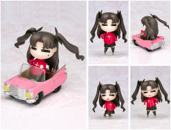 Rule 34 | 00s, 1girl, car, chibi, cigarette, fate/stay night, fate (series), figure, motor vehicle, nendoroid, photo (medium), smoking, thighhighs, tohsaka rin, twintails, two side up, vehicle
