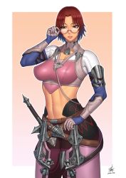 Rule 34 | armor, ero-chong, glasses, highres, red hair, sword, weapon