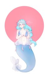 Rule 34 | 1girl, anonkyun, bad id, bad pixiv id, blue eyes, blue hair, blush, breasts, cleavage, clothes lift, creatures (company), drawfag, earrings, english text, game freak, gen 7 pokemon, hair ornament, highres, jewelry, long hair, looking at viewer, matching hair/eyes, md5 mismatch, mermaid, midriff, monster girl, navel, nintendo, personification, pokemon, pokemon sm, primarina, skirt, skirt lift, smile, solo