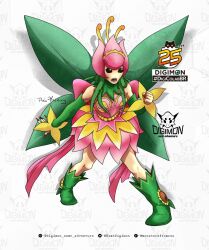 Rule 34 | digimon, digimon (creature), fairy, flower, highres, lilimon, lilimon x-antibody, monster girl, petals, plant girl