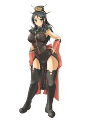 Rule 34 | 1girl, absurdres, black hair, black thighhighs, blue eyes, boots, china dress, chinese clothes, curvy, dress, earrings, facial mark, frown, full body, gauntlets, hand on own hip, headdress, highres, hip focus, jewelry, legs, momio, oui, sangokushi taisen, solo, thick thighs, thigh boots, thighhighs, thighs, transparent background