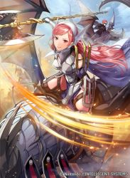 Rule 34 | 1girl, axe, battle axe, cherche (fire emblem), day, dragon, fire emblem, fire emblem awakening, fire emblem cipher, gerome (fire emblem), hairband, holding, holding weapon, lips, long hair, looking at viewer, mask, matsurika youko, nintendo, official art, outdoors, pelvic curtain, pink hair, red eyes, short hair, slashing, solo, weapon, wyvern