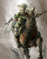 Rule 34 | 1boy, blonde hair, boots, copyright name, epona, hat, horse, link, male focus, master sword, mos, nintendo, pointy ears, riding, solo, sword, the legend of zelda, the legend of zelda: twilight princess, weapon