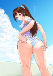 Rule 34 | 1girl, absurdres, aqua bow, aqua eyes, aqua nails, aqua panties, arm garter, arm ribbon, artist name, artist request, bare legs, bare shoulders, bikini, bikini skirt, blue bikini, blue bow, blue eyes, blush, bow, breasts, brown hair, caffeine2133, checkered bikini, checkered clothes, cleavage, collarbone, commentary request, cross-laced bikini, cross-laced clothes, detached arm, female focus, frilled bikini, frills, from behind, hair between eyes, hair ornament, high ponytail, highres, holding, long hair, looking at viewer, looking back, love live!, love live! nijigasaki high school idol club, love live! school idol festival, nail, nail polish, osaka shizuku, outdoors, panties, parted lips, ponytail, ribbon, side-tie bikini bottom, sideboob, small breasts, smile, solo, striped, striped bow, swimsuit, translated, translation request, underwear, white ribbon, x hair ornament